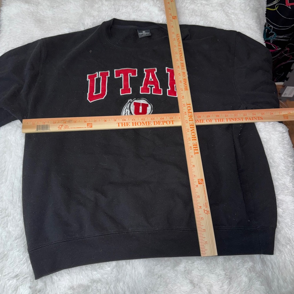 Utah Utes Colosseum NCAA Mens XXL Crewneck Sweatshirt Black College - Picture 4 of 5